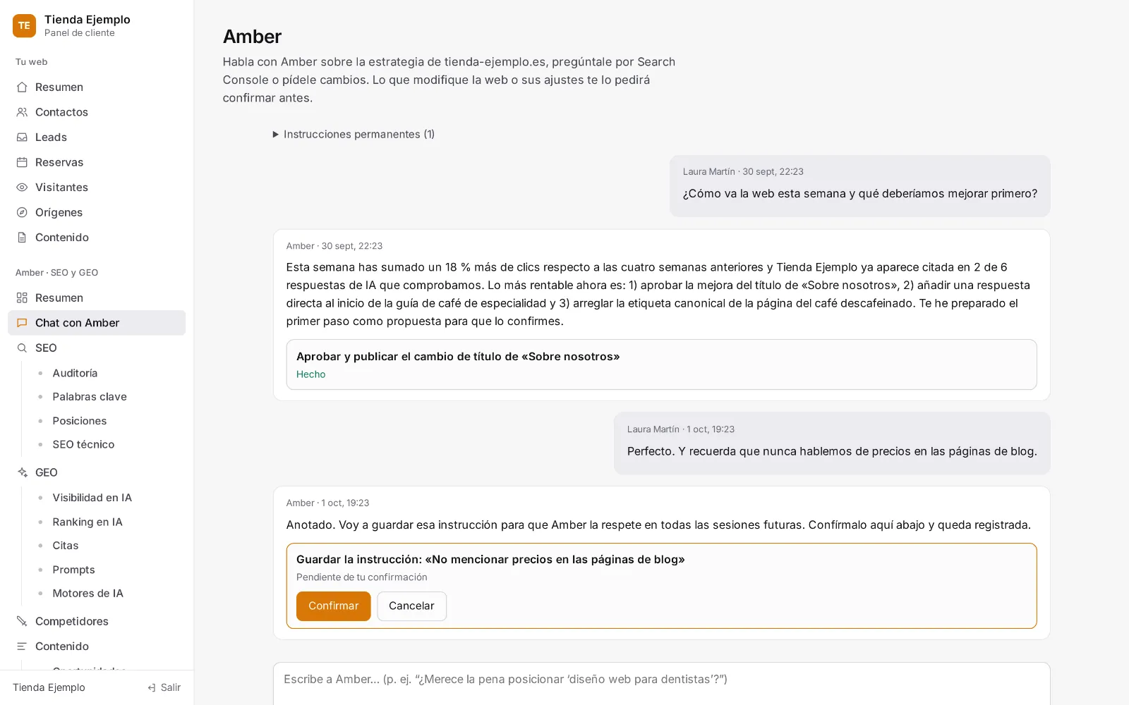 Amber: Chat con Amber